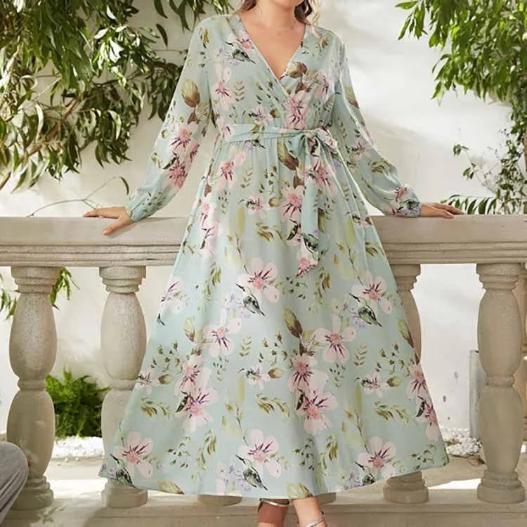 Plus Size Amaryllis Maxi Dress - Glova