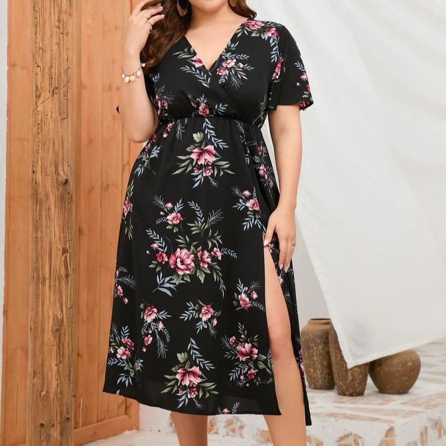 Plus Size Bella Midi Dress - Glova