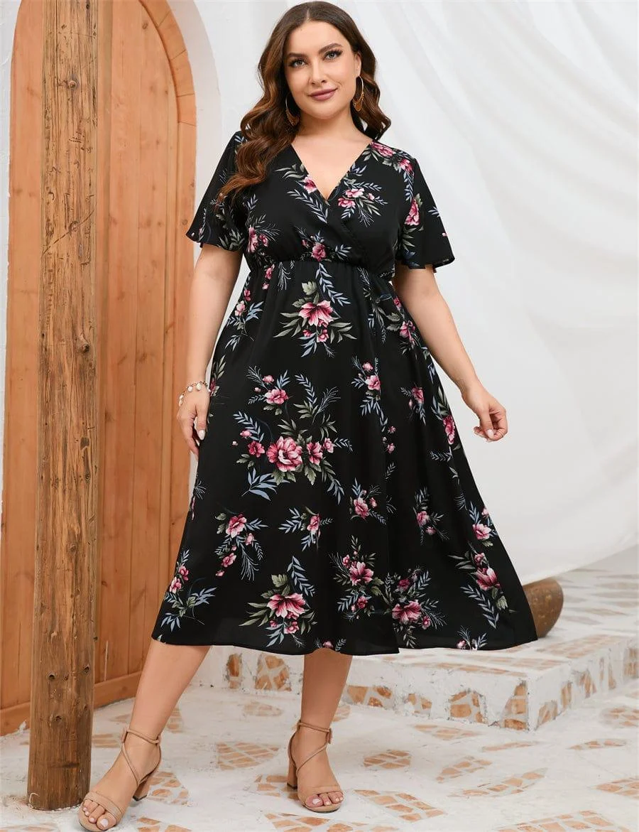 Plus Size Bella Midi Dress - Glova