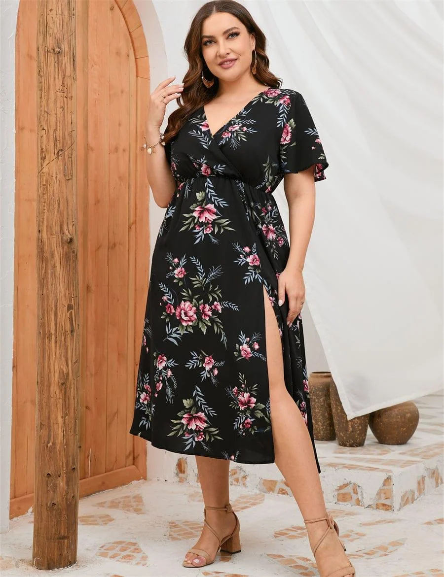 Plus Size Bella Midi Dress - Glova