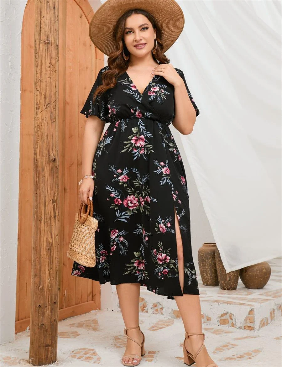 Plus Size Bella Midi Dress - Glova