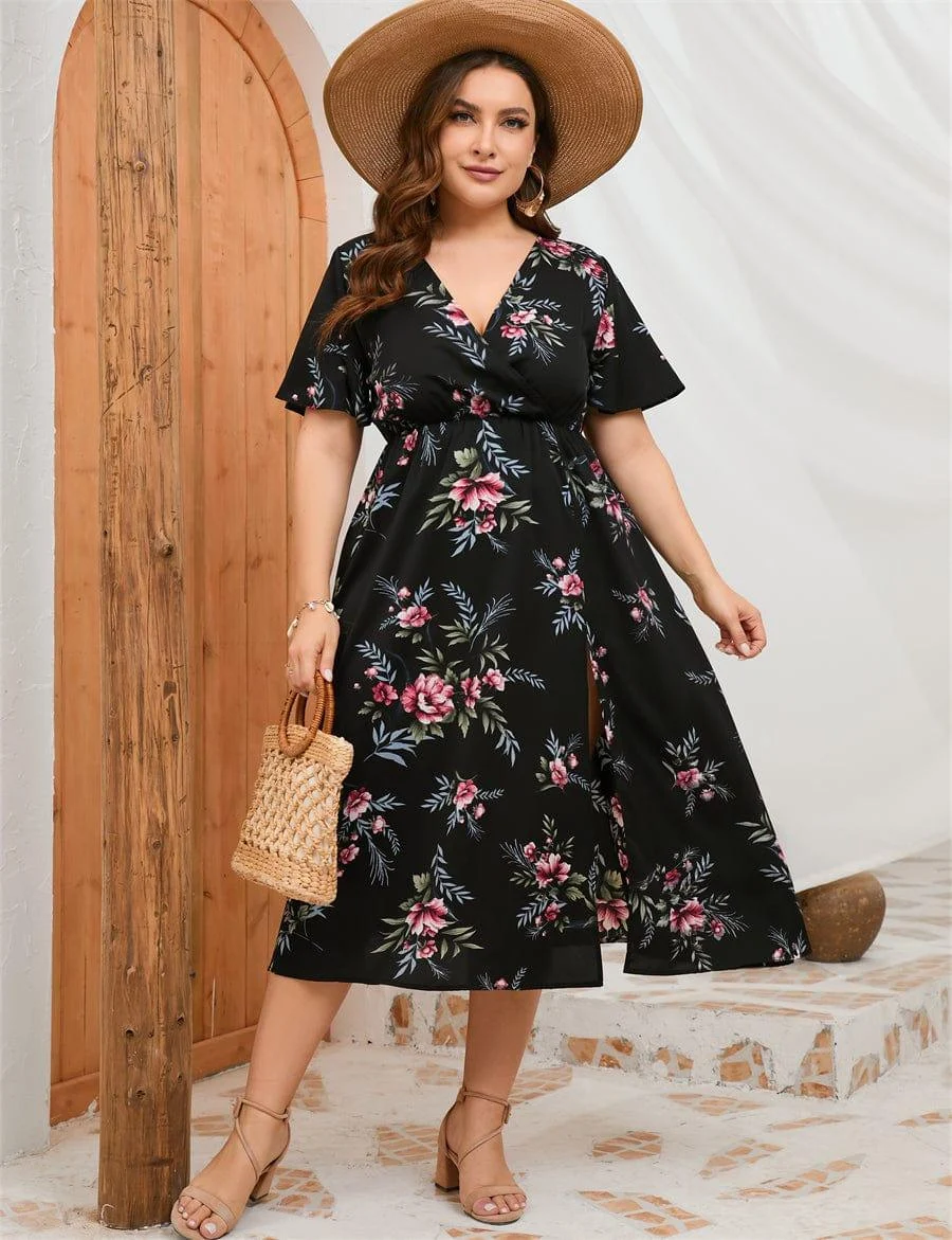 Plus Size Bella Midi Dress - Glova