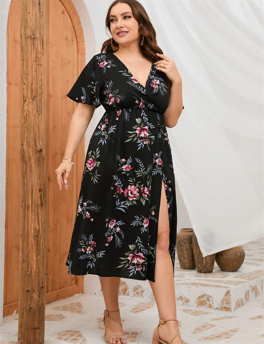 Plus Size Bella Midi Dress - Glova