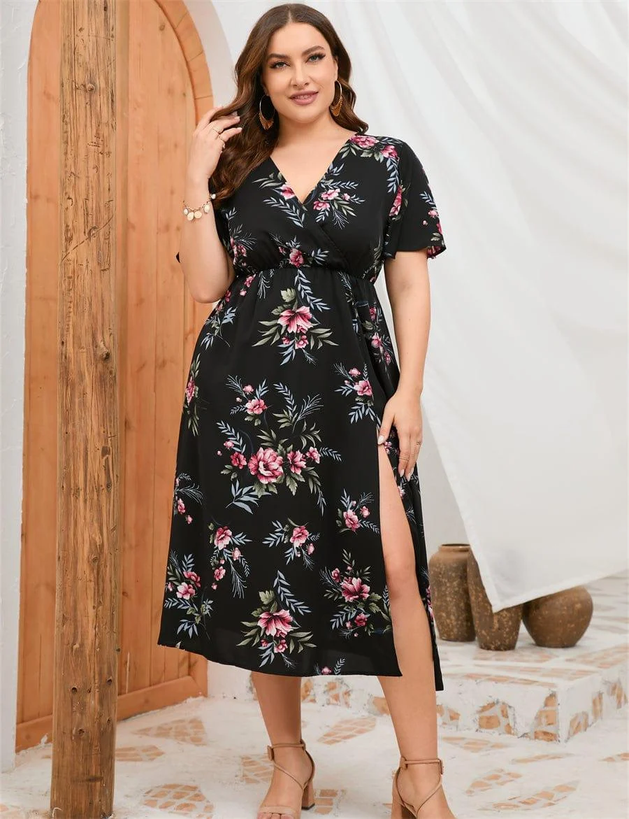 Plus Size Bella Midi Dress - Glova