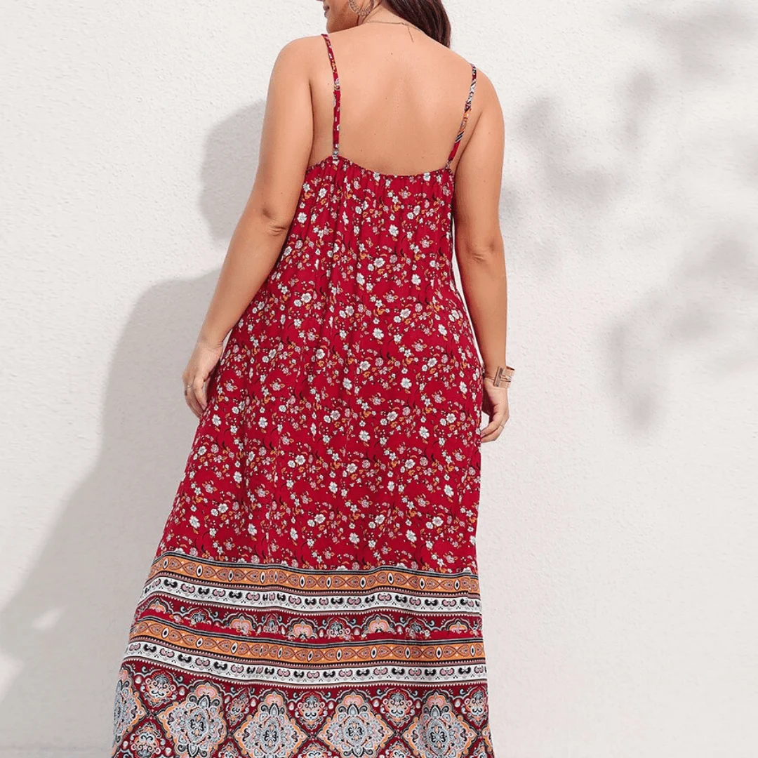 Plus Size Bethany Boho Maxi Dress - Glova