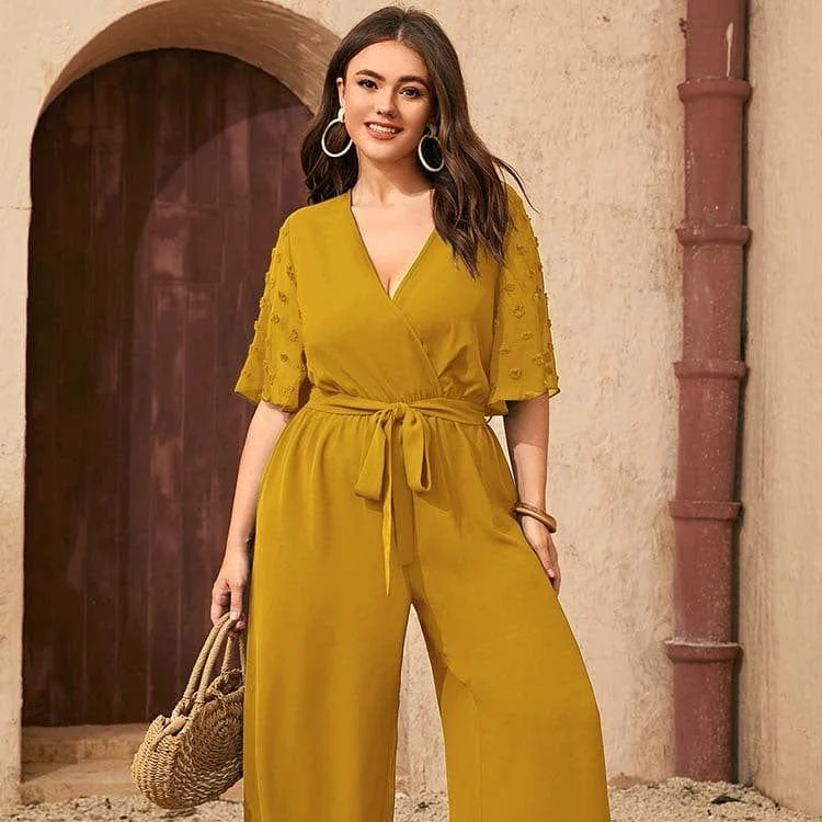 Plus Size Daffodil Boho Jumpsuit - Glova