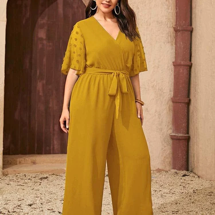 Plus Size Daffodil Boho Jumpsuit - Glova