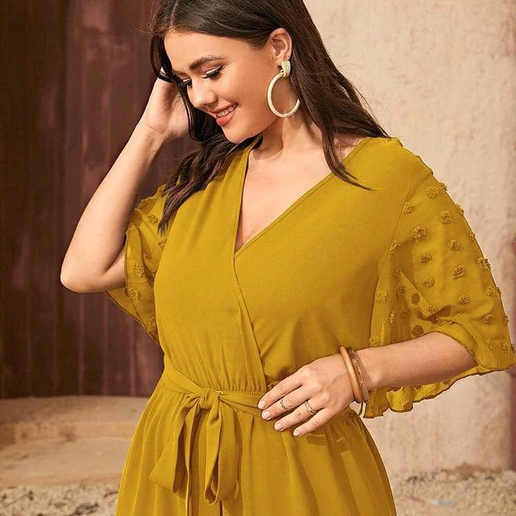 Plus Size Daffodil Boho Jumpsuit - Glova