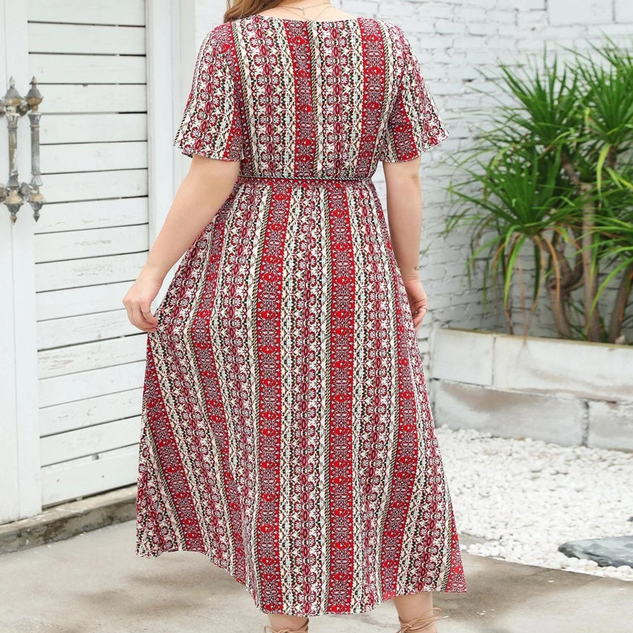 Plus Size Delilah Midi Dress - Glova