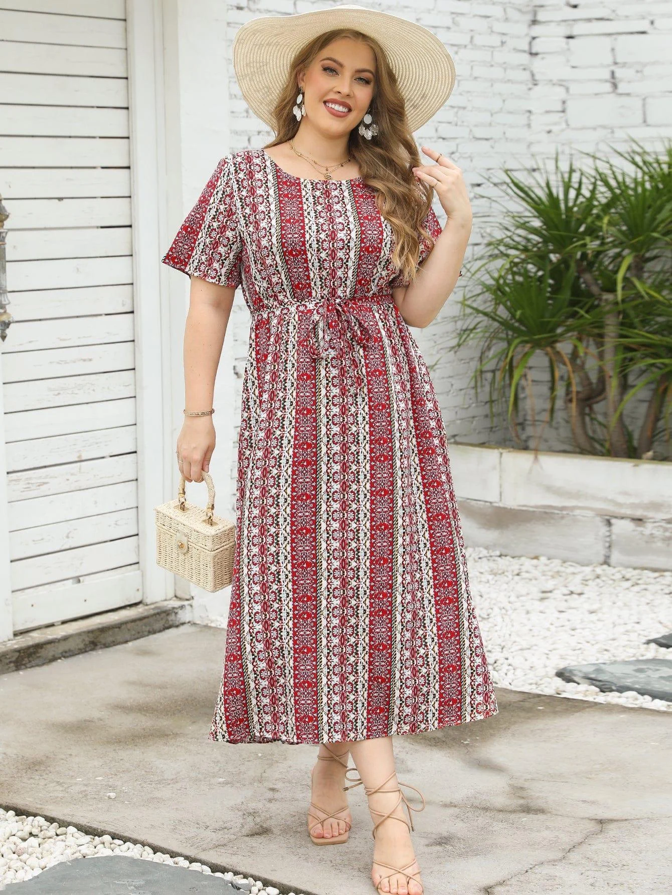 Plus Size Delilah Midi Dress - Glova