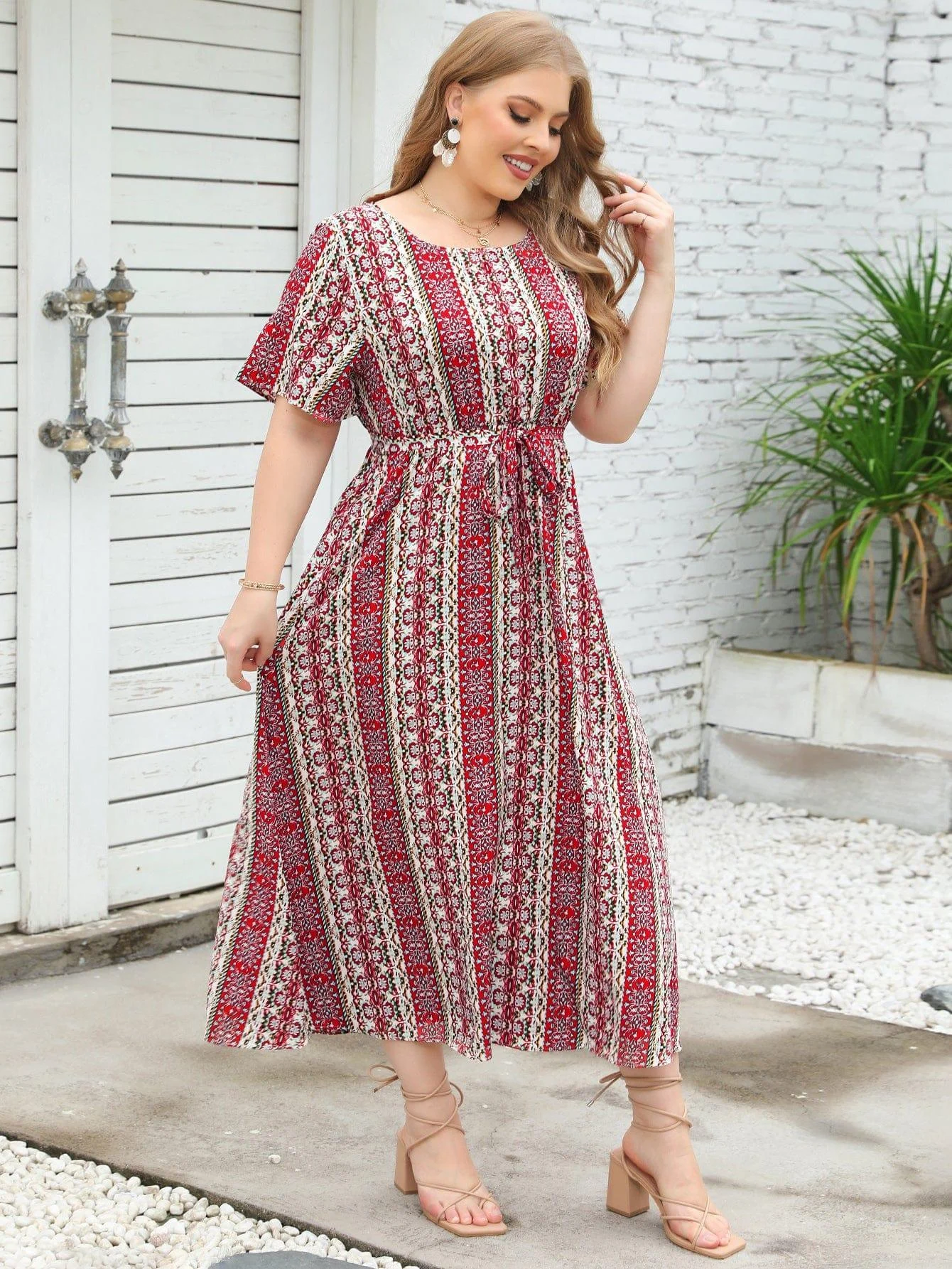 Plus Size Delilah Midi Dress - Glova