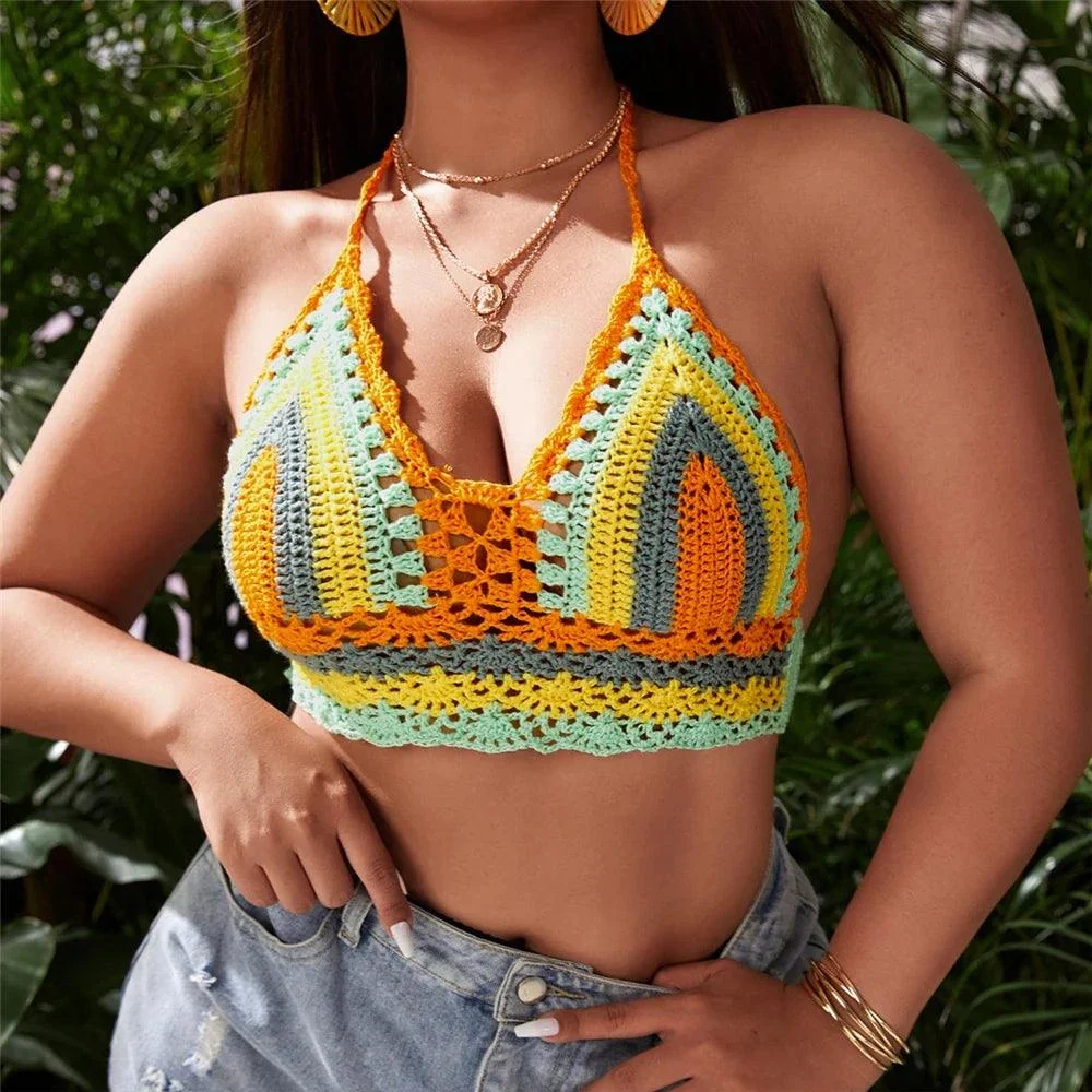 Plus Size Elysia Crochet Bikini Top - Glova