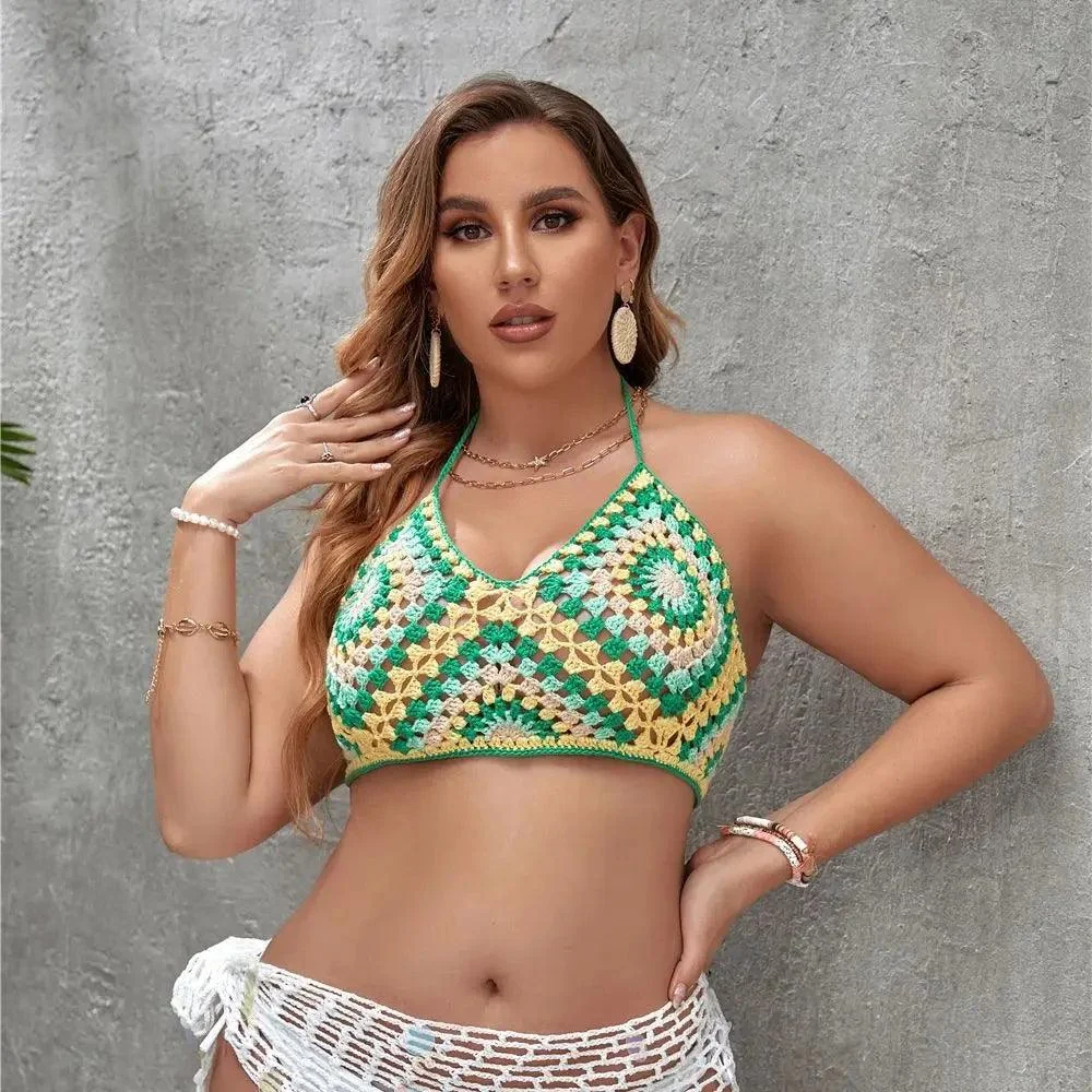 Plus Size Elysia Crochet Bikini Top - Glova