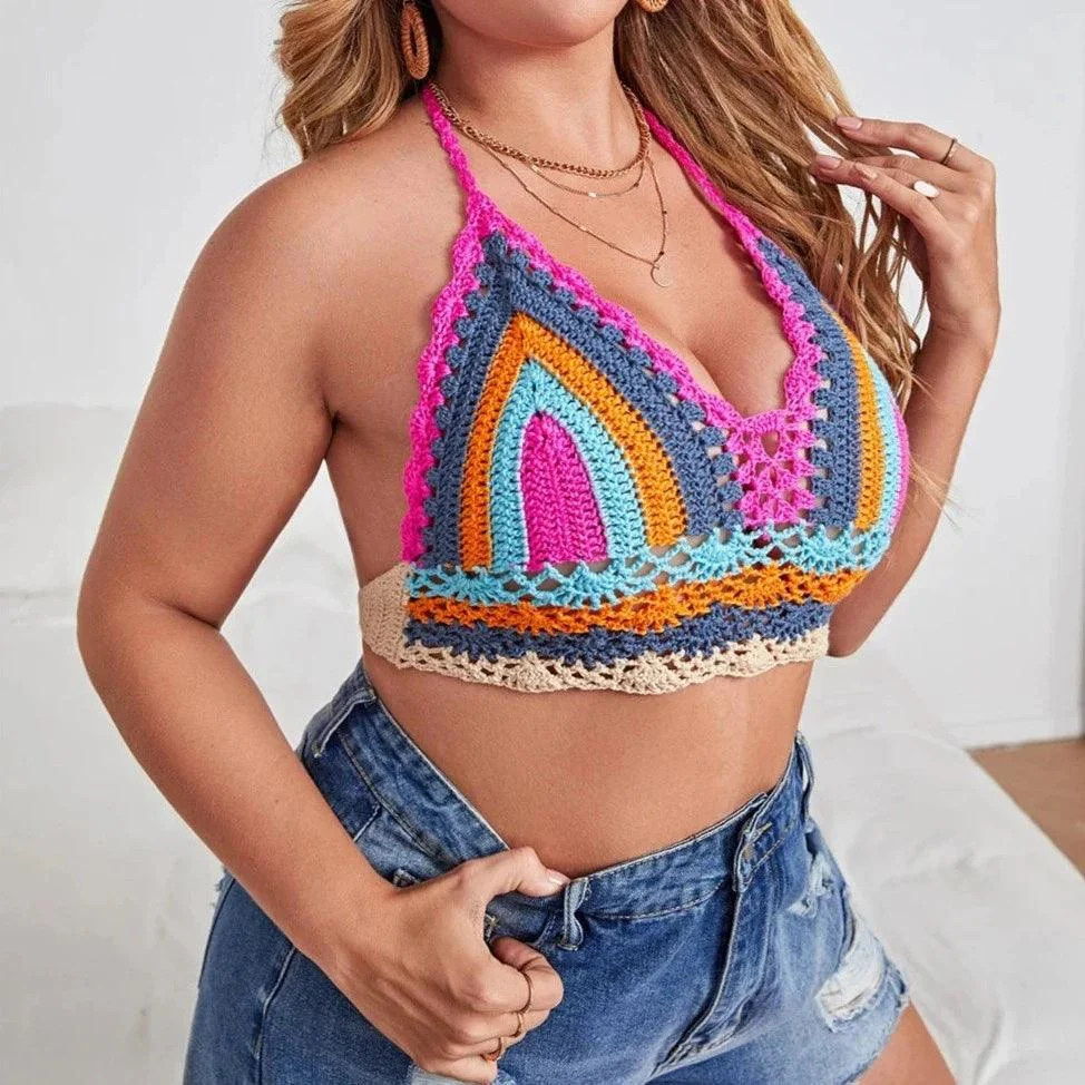 Plus Size Elysia Crochet Bikini Top - Glova