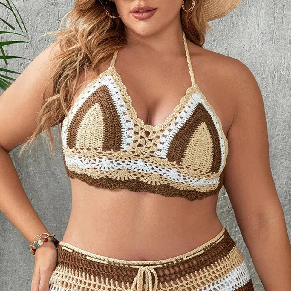 Plus Size Elysia Crochet Bikini Top - Glova