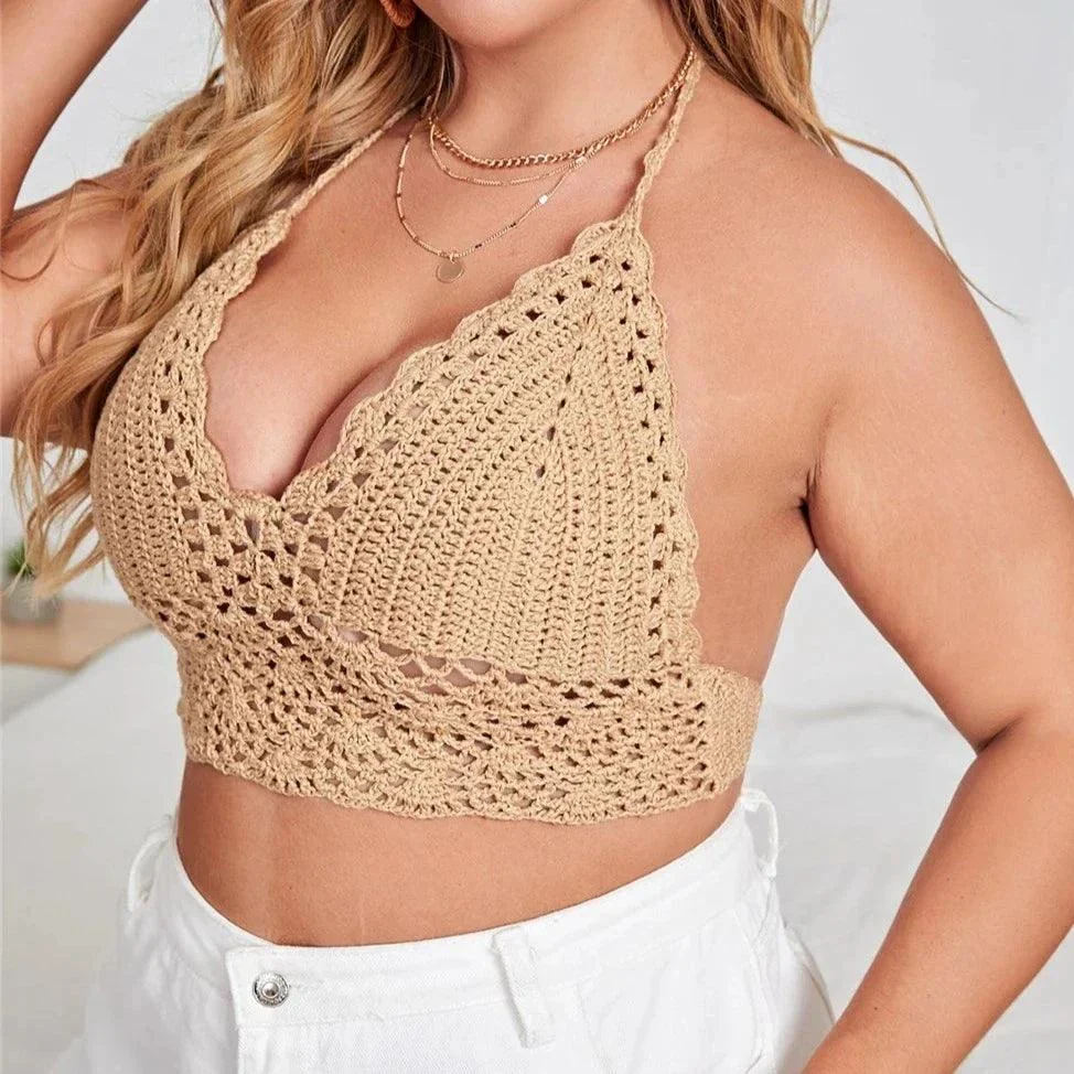 Plus Size Elysia Crochet Bikini Top - Glova