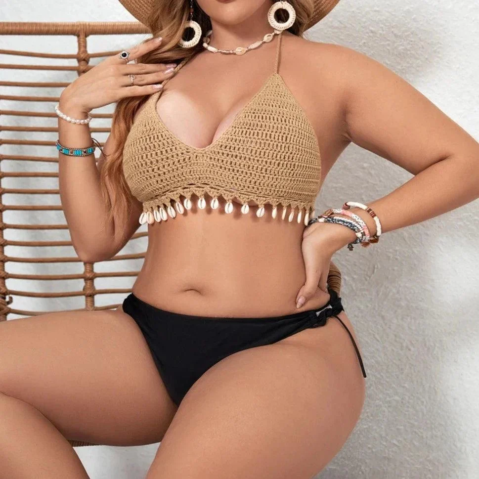 Plus Size Elysia Crochet Bikini Top - Glova