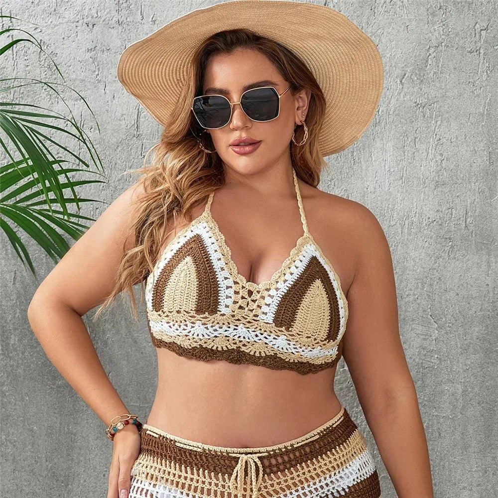 Plus Size Elysia Crochet Bikini Top - Glova