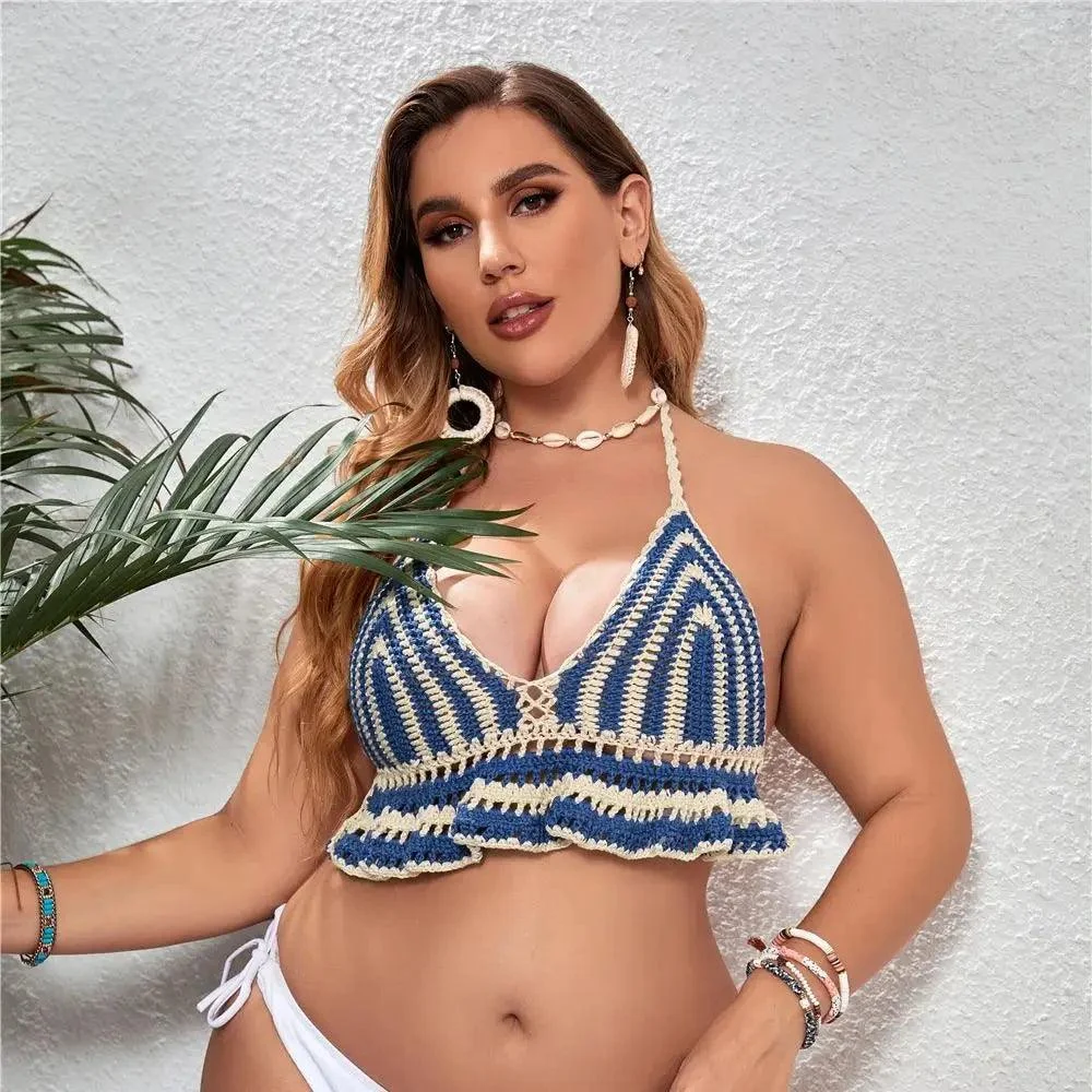 Plus Size Elysia Crochet Bikini Top - Glova