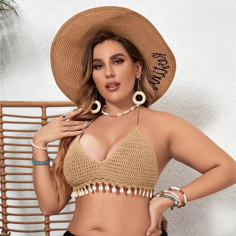 Plus Size Elysia Crochet Bikini Top - Glova