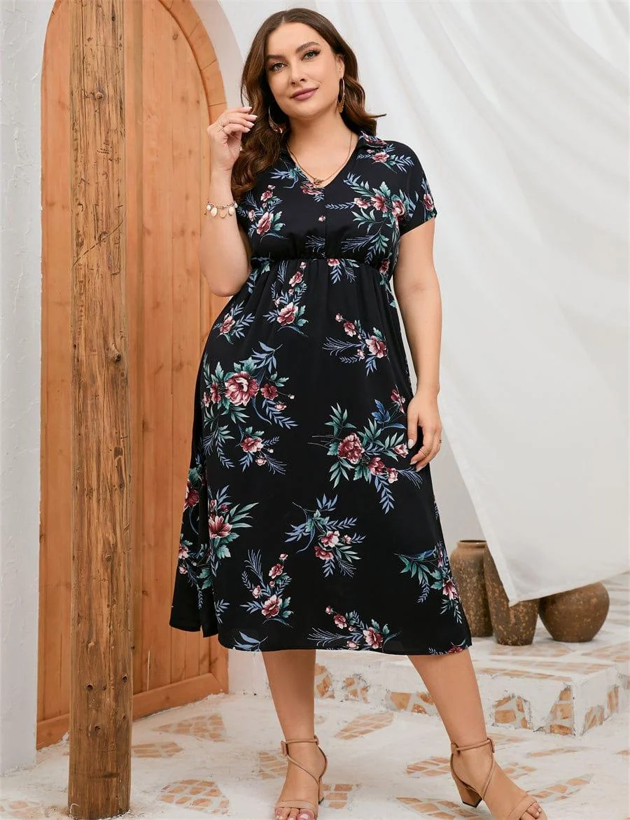 Plus Size Emmy Midi Dress - Glova