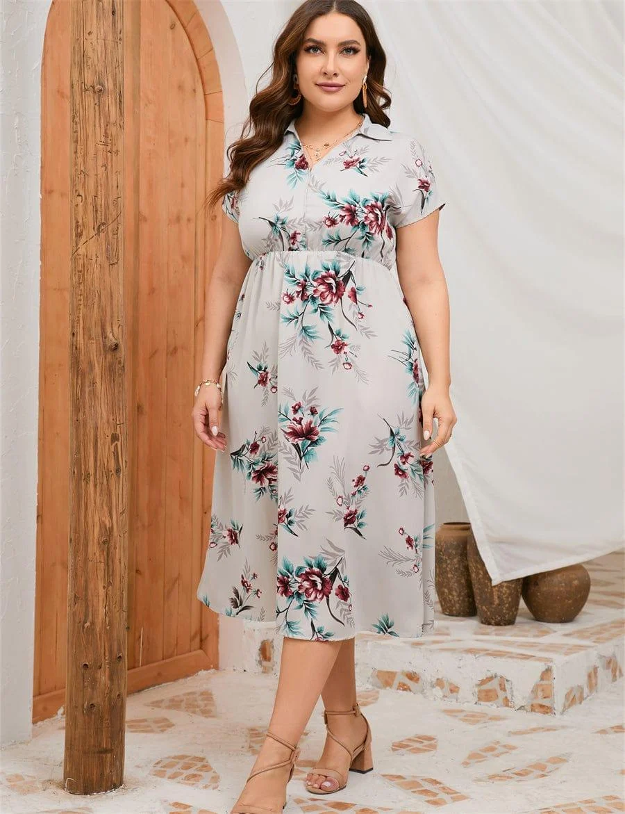 Plus Size Emmy Midi Dress - Glova