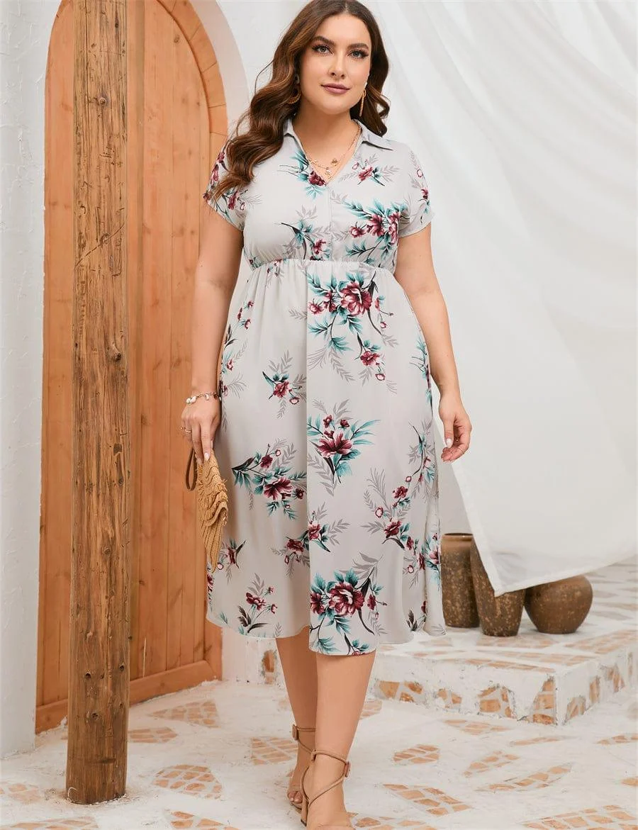 Plus Size Emmy Midi Dress - Glova