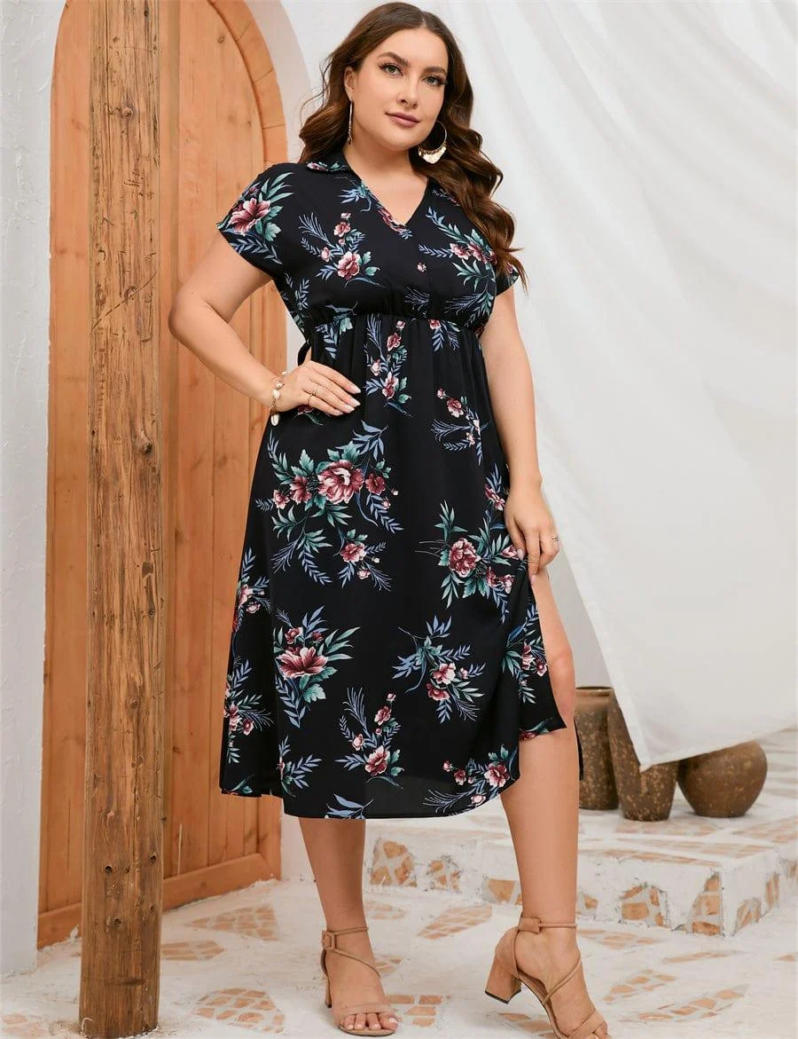 Plus Size Emmy Midi Dress - Glova