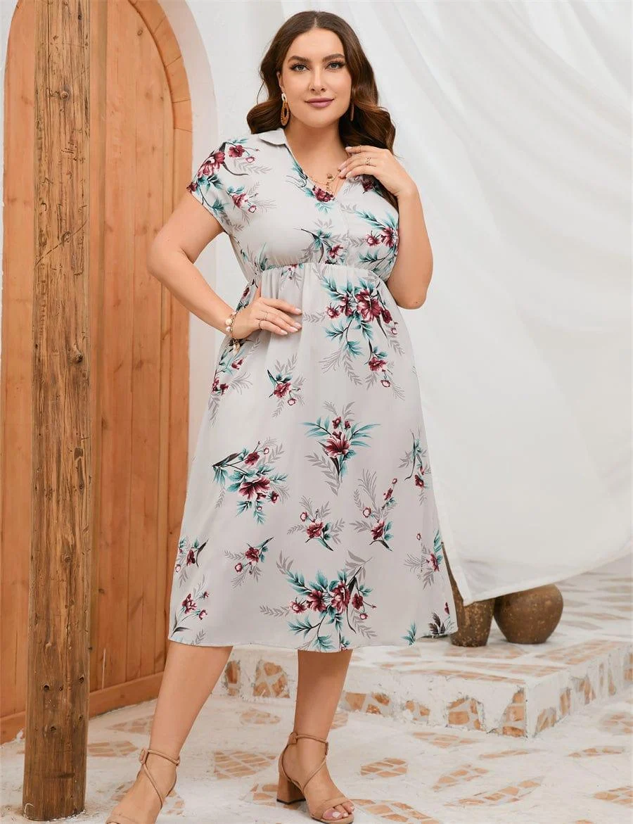 Plus Size Emmy Midi Dress - Glova