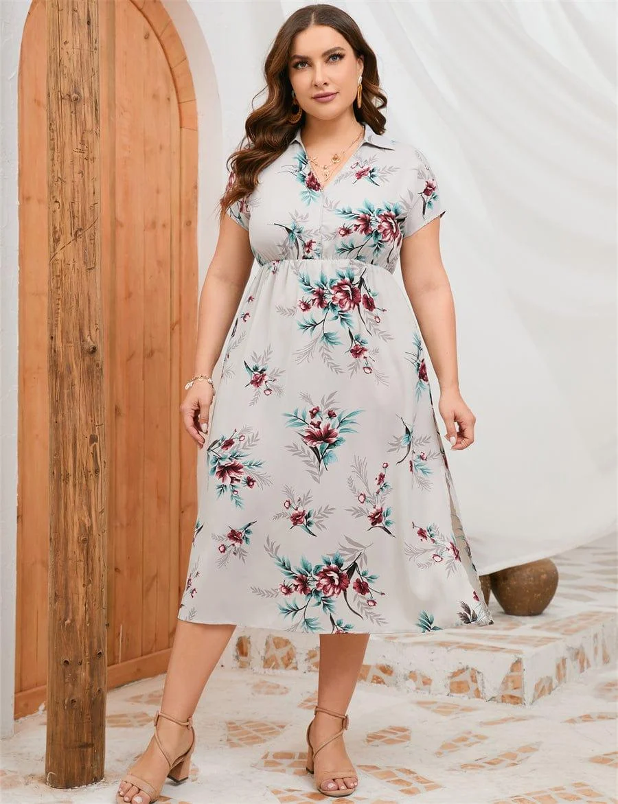 Plus Size Emmy Midi Dress - Glova