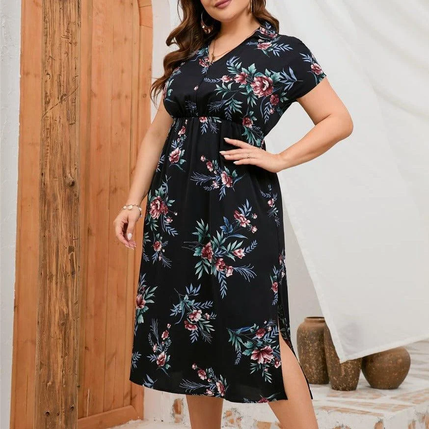 Plus Size Emmy Midi Dress - Glova