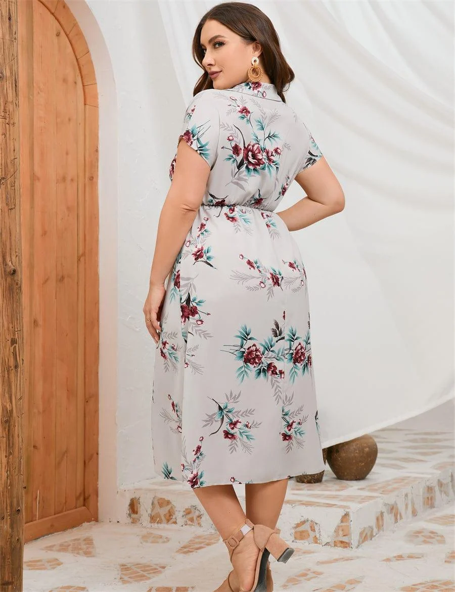 Plus Size Emmy Midi Dress - Glova