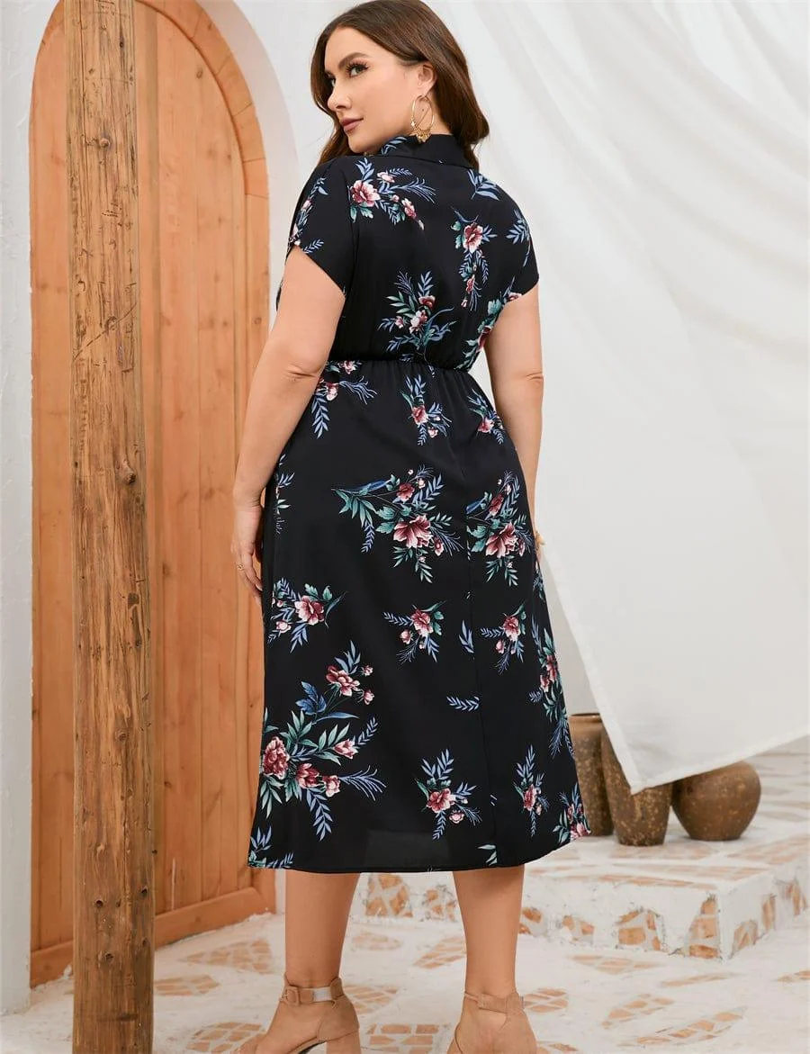 Plus Size Emmy Midi Dress - Glova