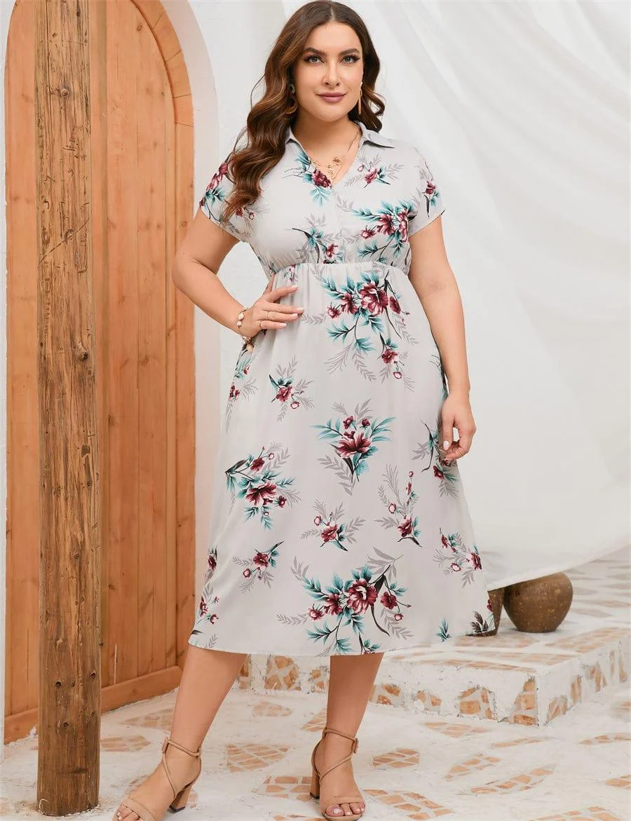 Plus Size Emmy Midi Dress - Glova