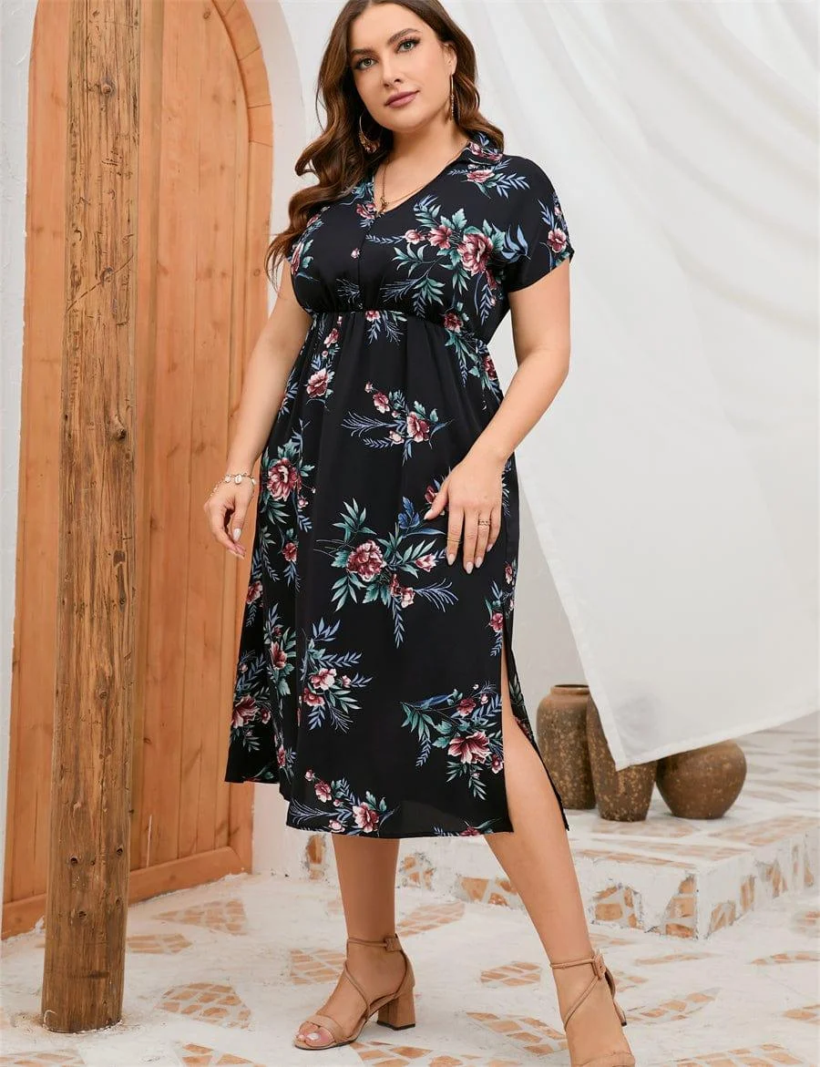 Plus Size Emmy Midi Dress - Glova