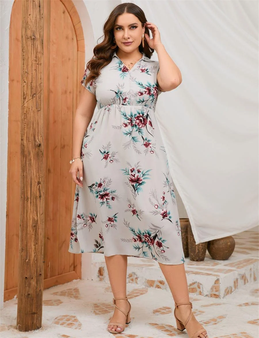 Plus Size Emmy Midi Dress - Glova