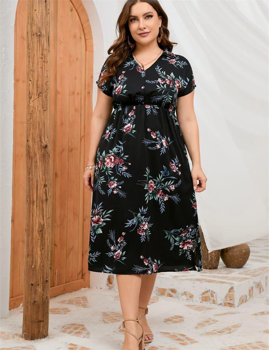 Plus Size Emmy Midi Dress - Glova