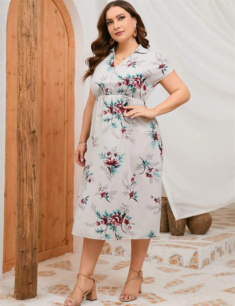 Plus Size Emmy Midi Dress - Glova