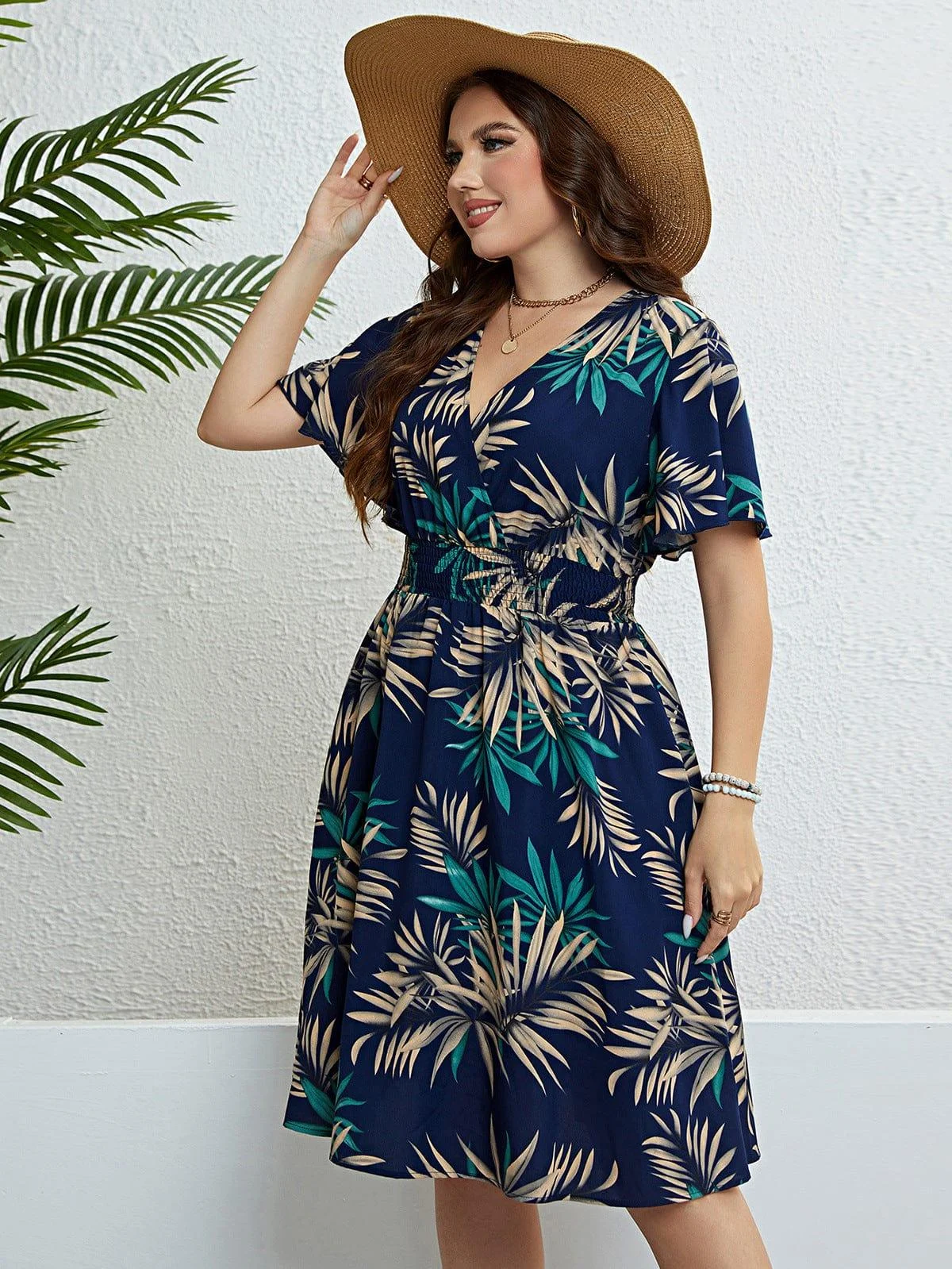 Plus Size Faith Midi Dress - Glova