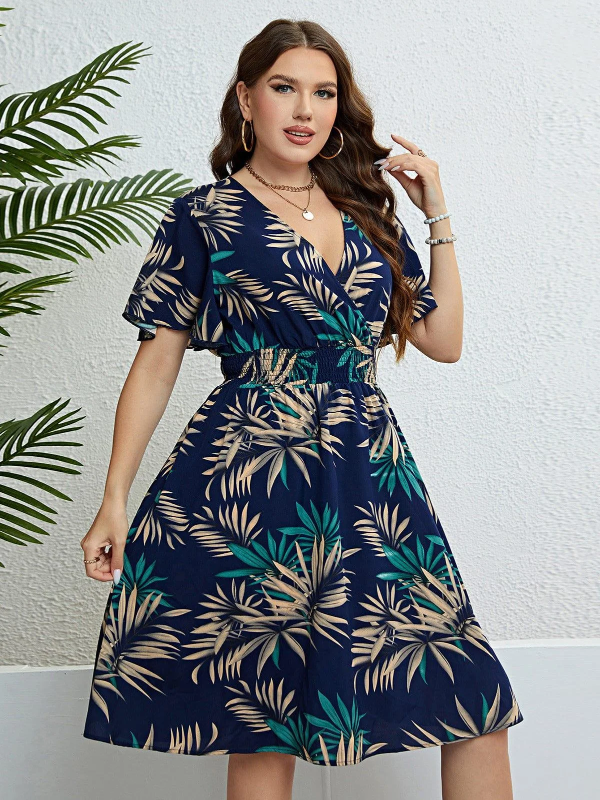 Plus Size Faith Midi Dress - Glova