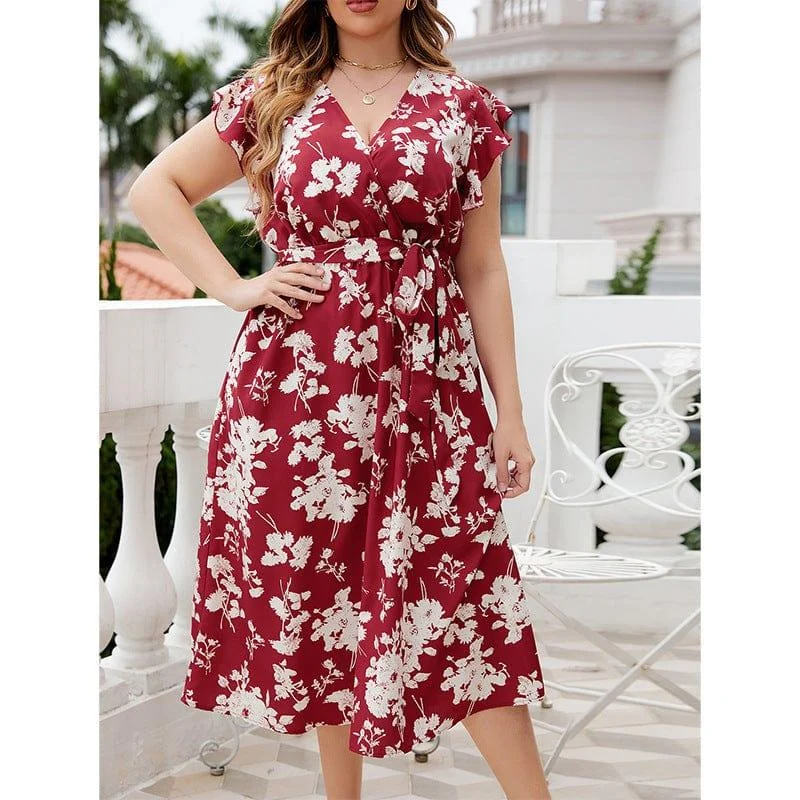 Plus Size Georgia Midi Dress - Glova