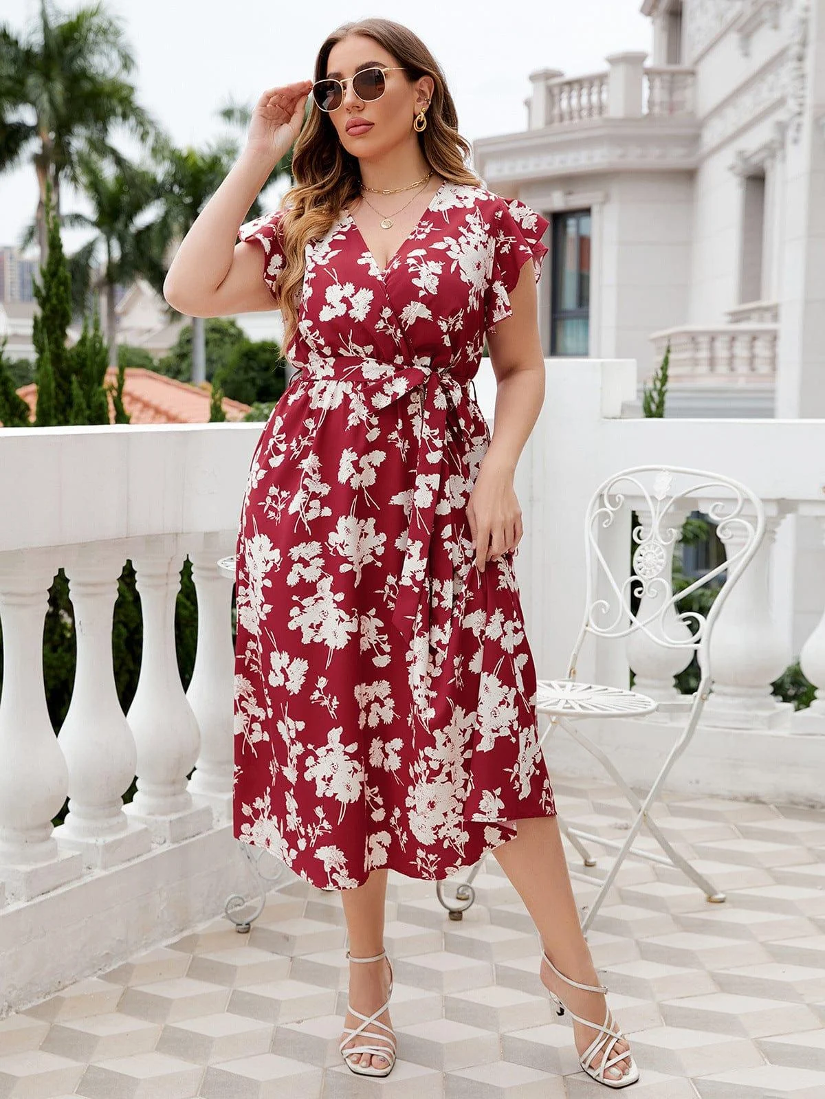 Plus Size Georgia Midi Dress - Glova