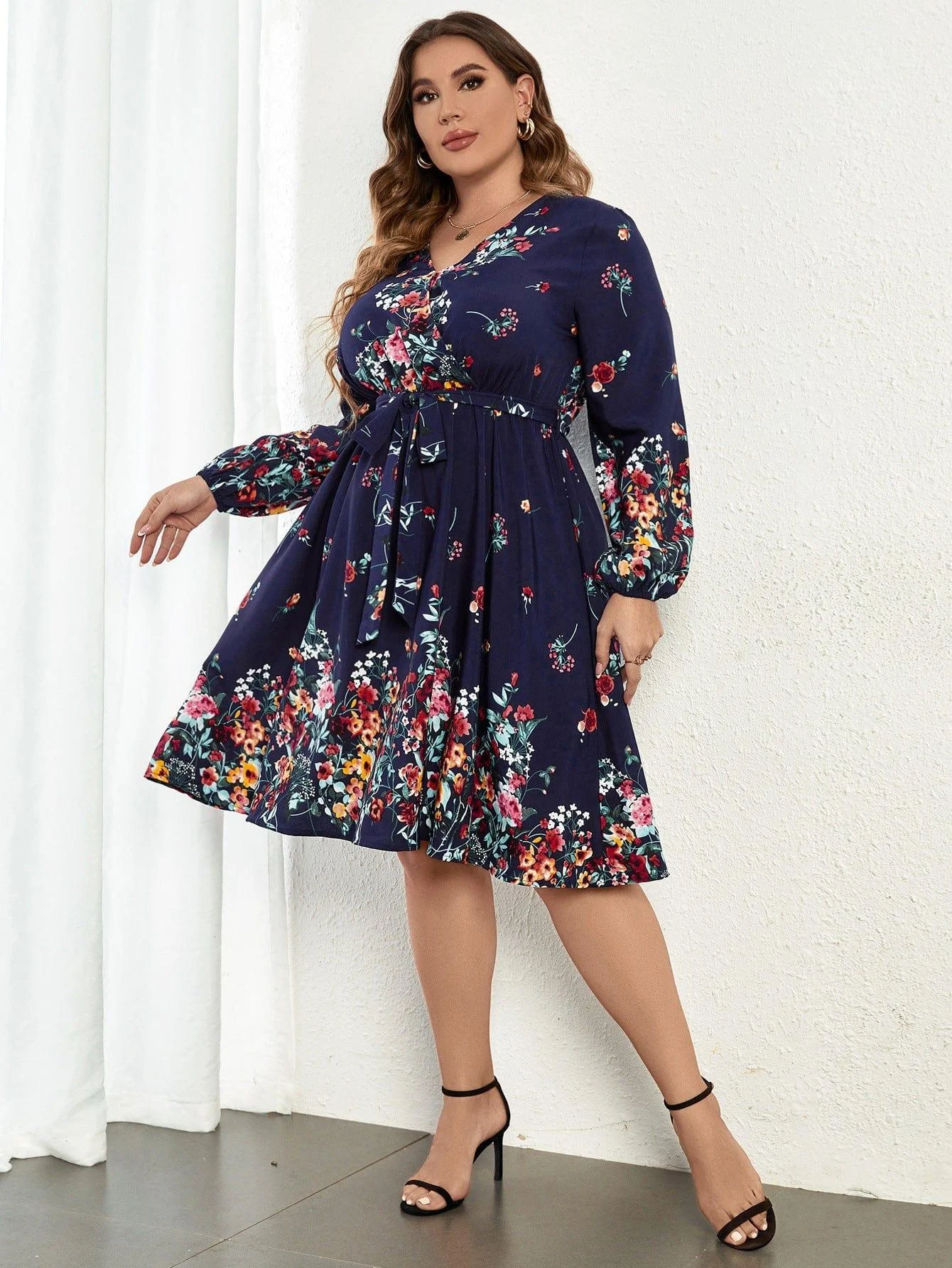 Plus Size Jaylani Long Sleeve Dress - Glova