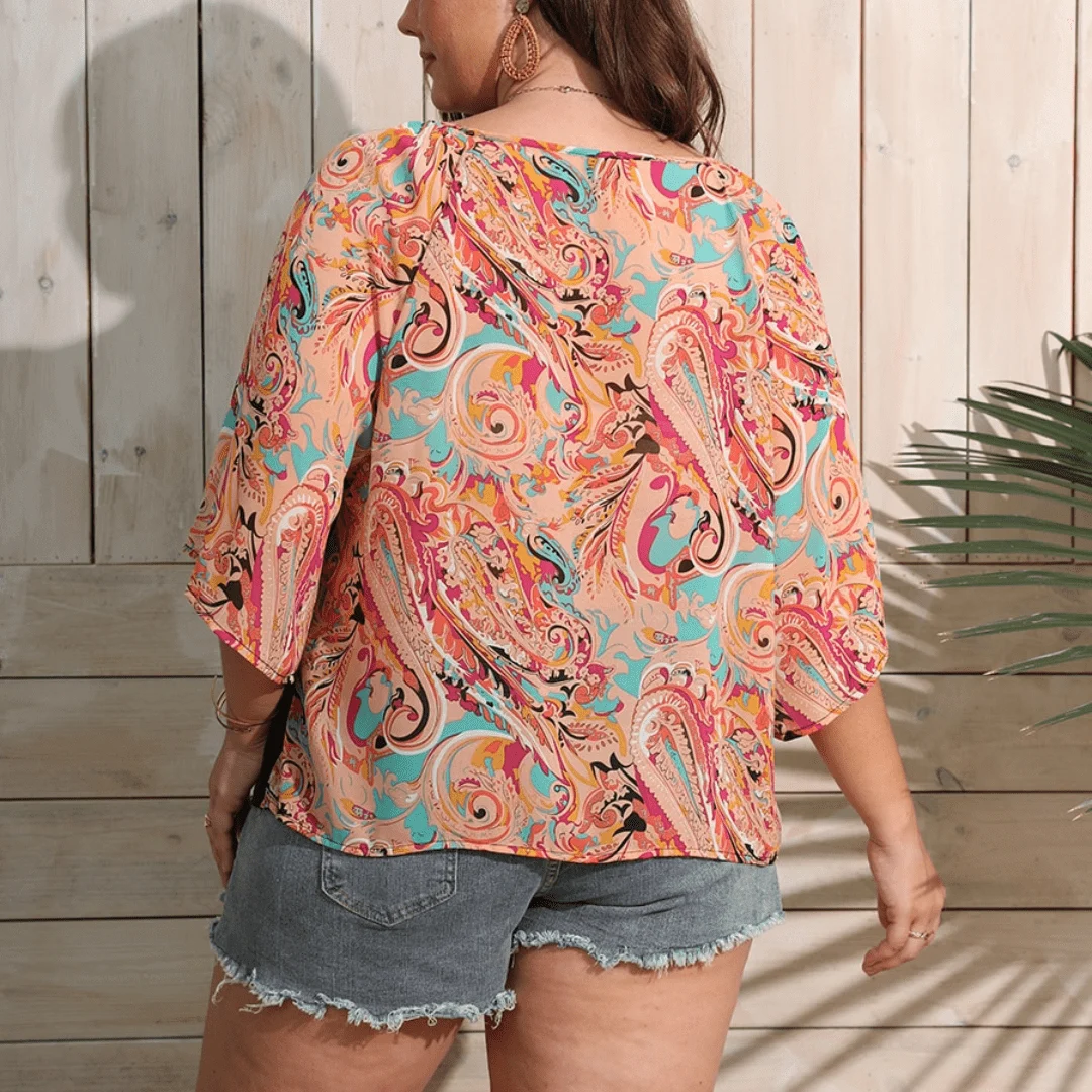 Plus Size Kallisto Paisley Blouse - Glova