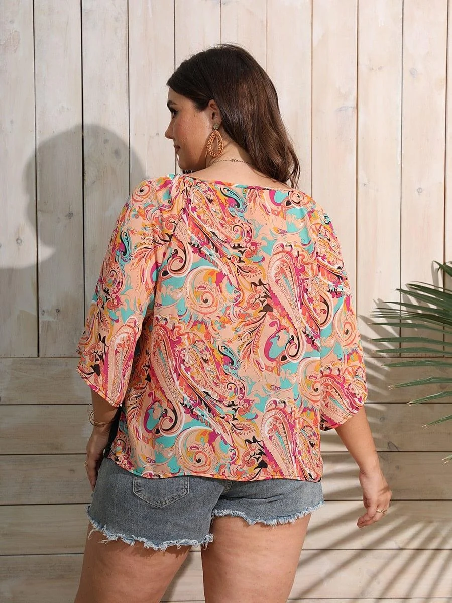 Plus Size Kallisto Paisley Blouse - Glova