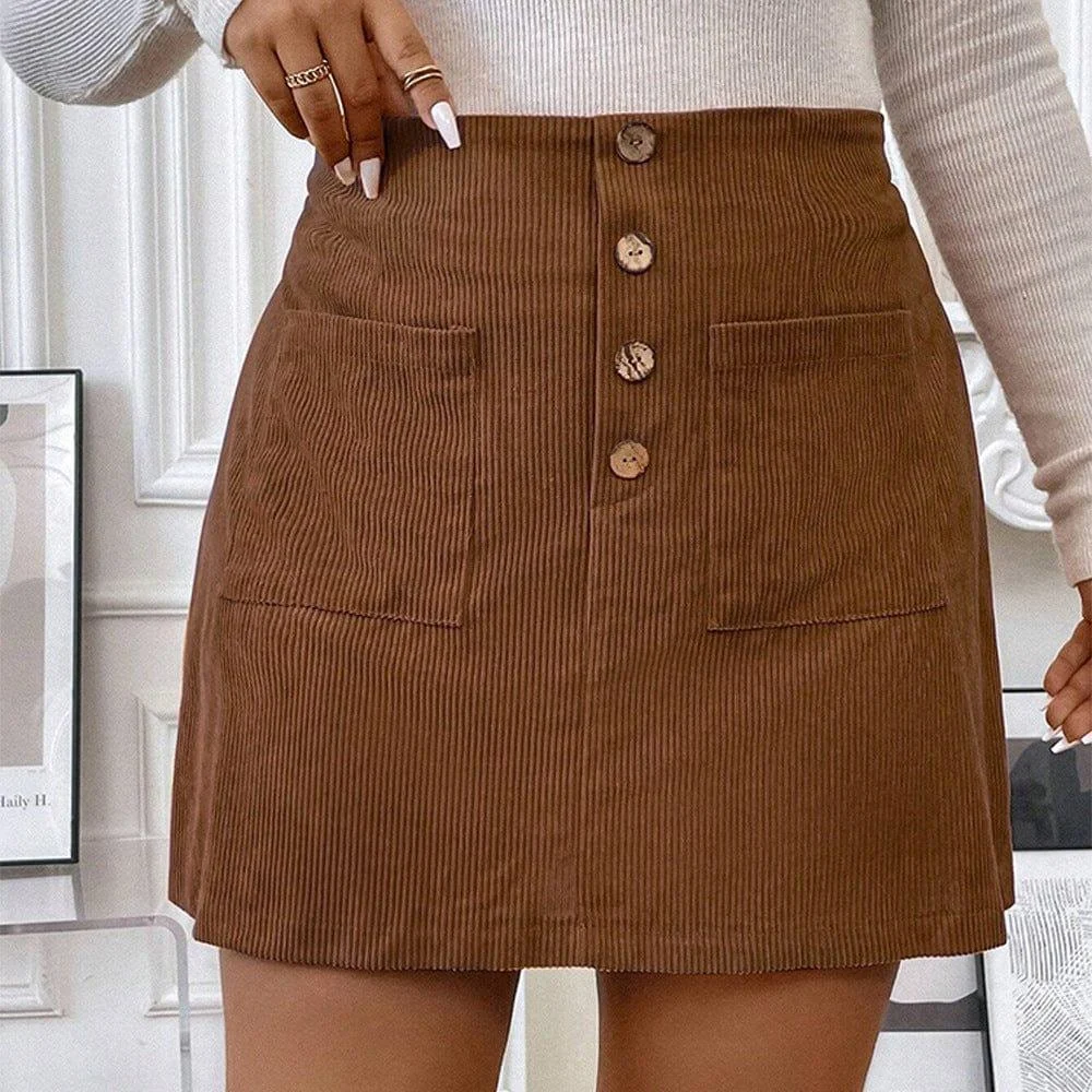 PLUS SIZE Kamryn Corduroy Mini Skirt - Glova