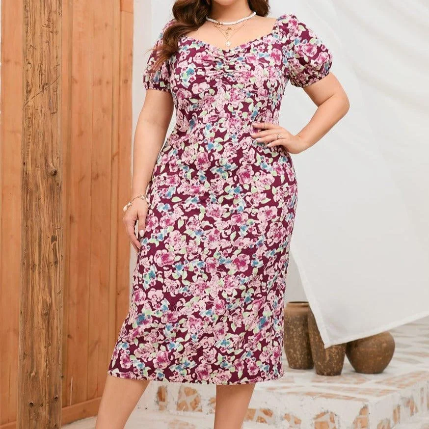 Plus Size Lizzie Midi Dress - Glova