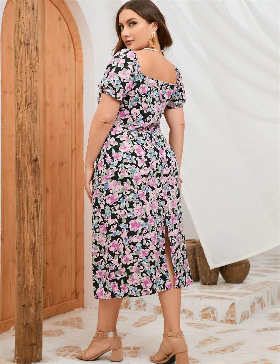 Plus Size Lizzie Midi Dress - Glova