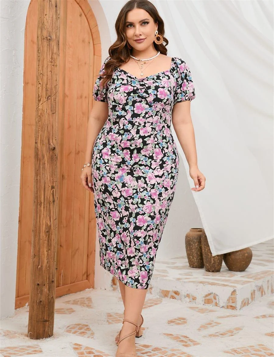 Plus Size Lizzie Midi Dress - Glova