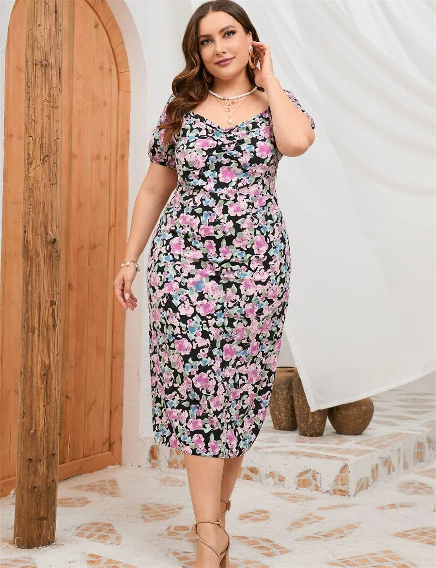 Plus Size Lizzie Midi Dress - Glova